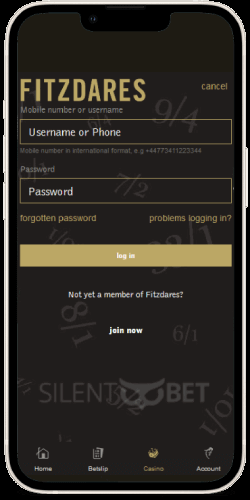 Fitzdares mobile login iOS