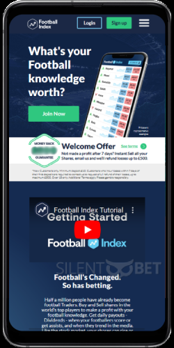 Football Index mobile trading on Android