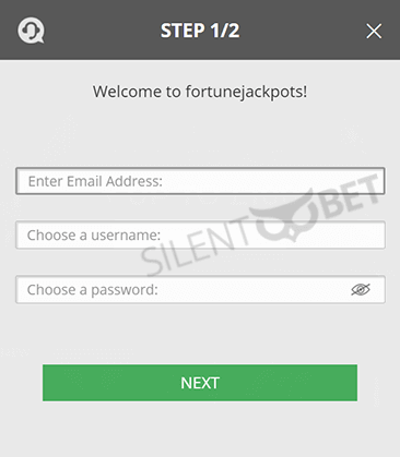 Fortune Jackpots Casino Registration Form