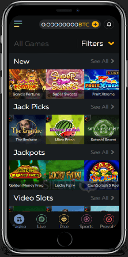 FortuneJack mobile casino on iOS