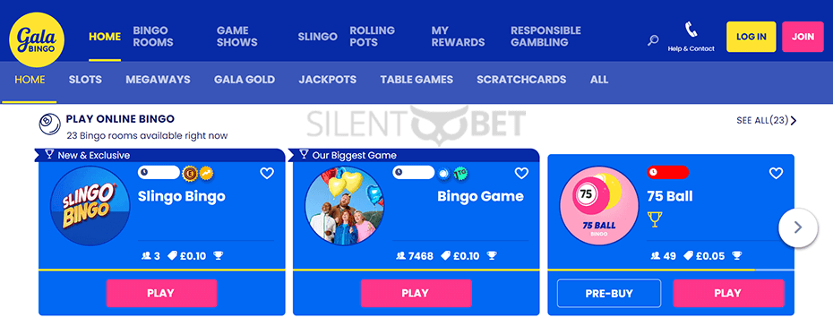 Gala Bingo Website Design