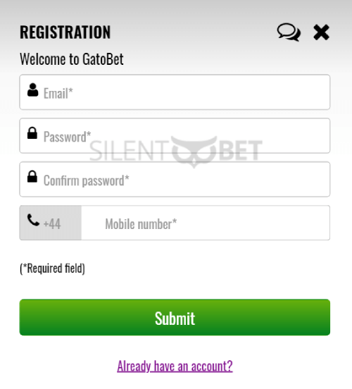 GatoBet Registration