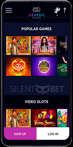 Genesis mobile casino version