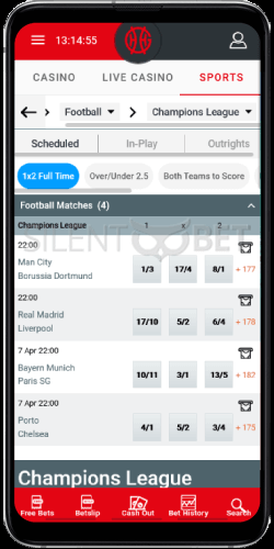 GentingBet Football on Android