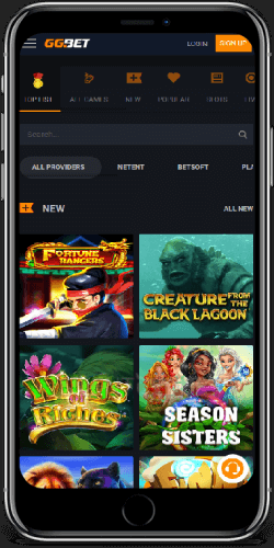 GGbet mobile casino on iOS