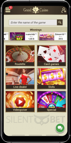 Grand Casino Mobile Version