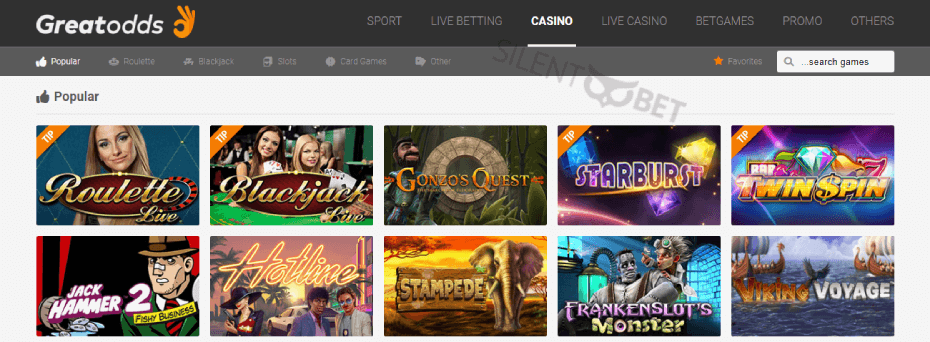 GreatOdds Casino view