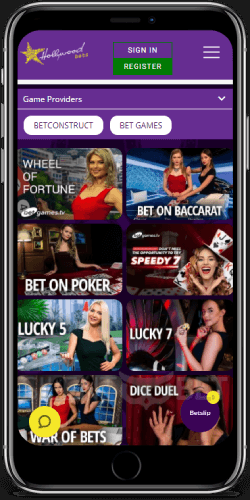 Hollywoodbets mobile casino live