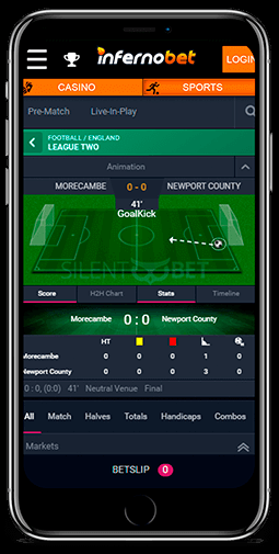 Infernobet mobile live betting for iOS