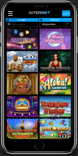 Interbet mobile casino app