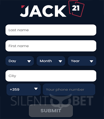 Jack21 Casino Bonus Code Field