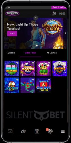 Jackpotcity video poker on Android