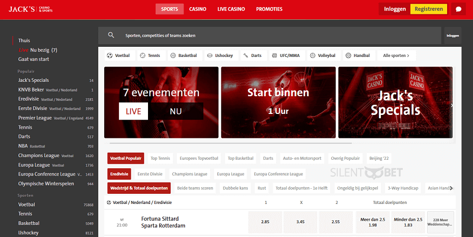 Jacks NL website