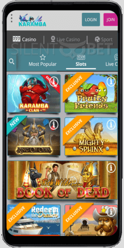 karamba mobile casino app