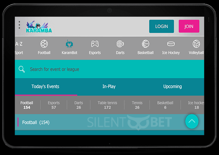 Karamba mobile version for tablet