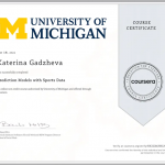 University of Michigan certificate Katerina Gadzheva