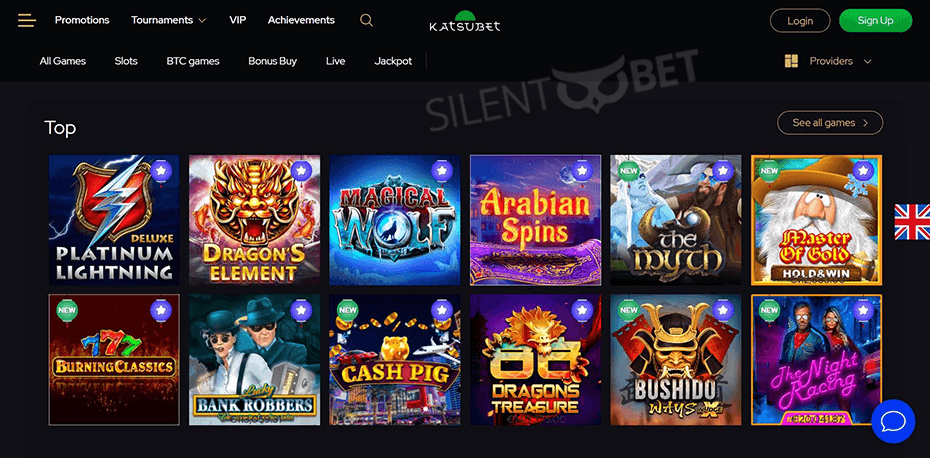 KatsuBet Casino Website Design