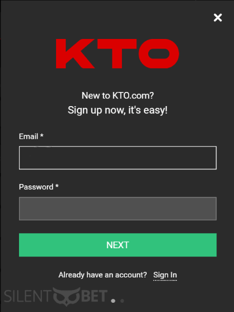 KTO registration form