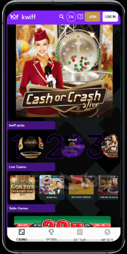 Kwiff mobile casino app