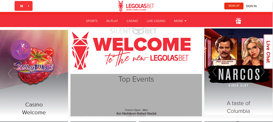 Homepage of Legolas.bet