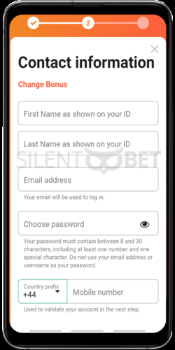 leovegas mobile registration form