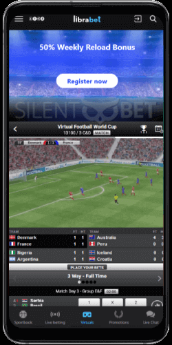 Librabet mobile virtual sports thru Android