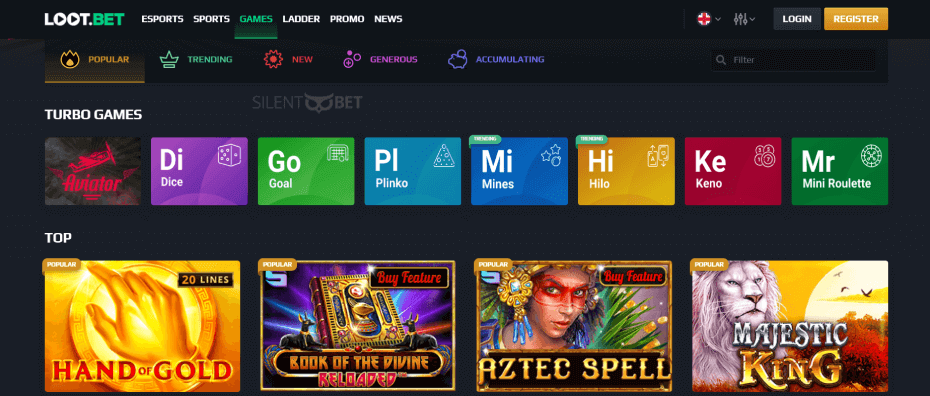Loot.bet Casino Games