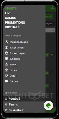 Navigation in LSBet Android app