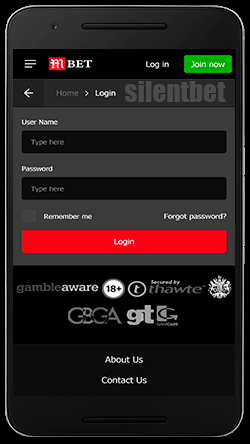 MansionBet mobile login for Android
