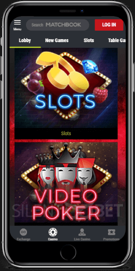 Casino in Matchbook iOS app