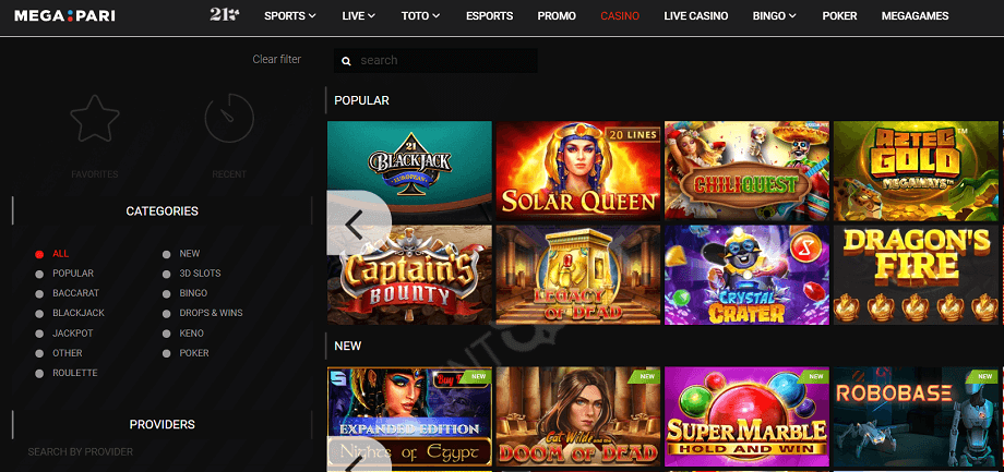 Megapari Online Casino