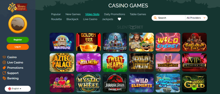 Montecryptos Casino Games