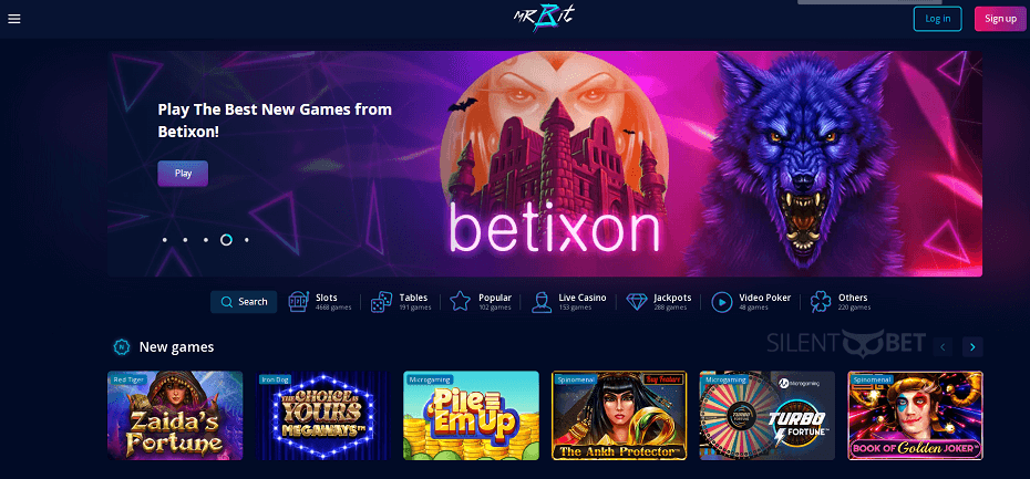 MrBit Casino Website Design