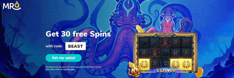 MrQ welcome bonus free spins