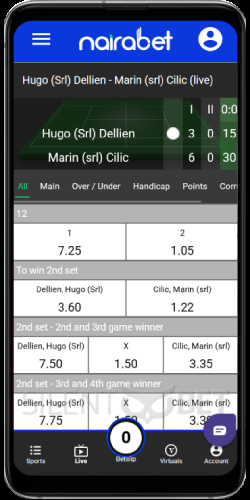 Live betting Nairabet app Android