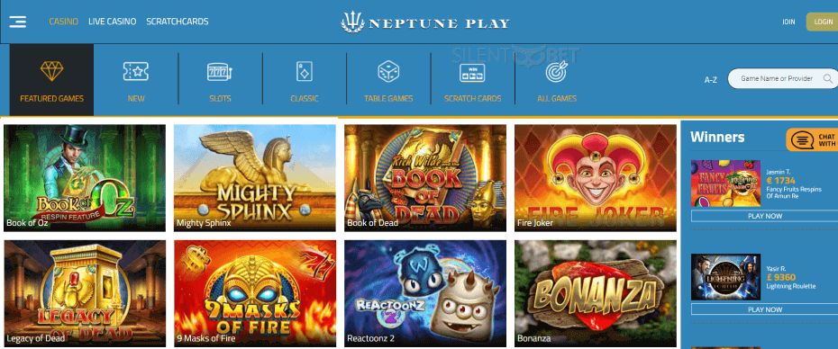 Neptune Play Casino Games