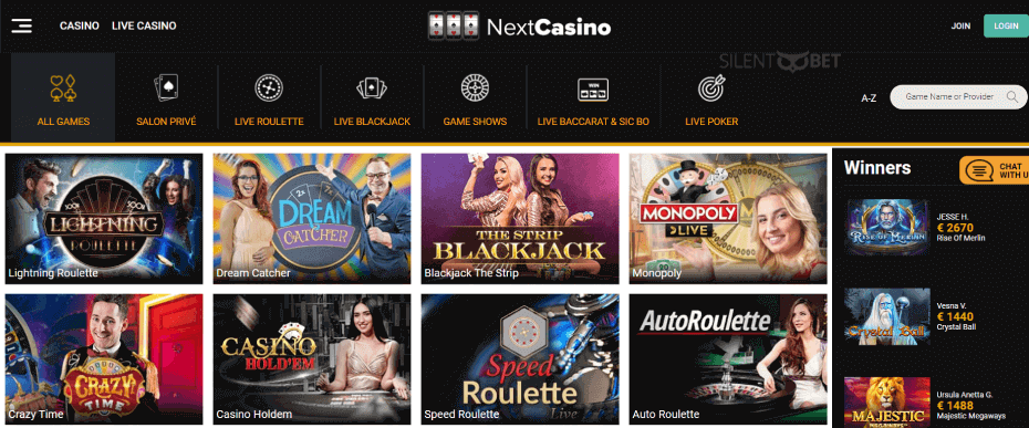 Next Casino Live Games