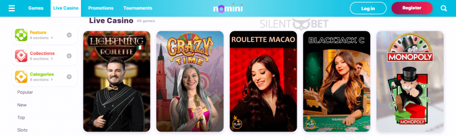 Nomini Casino Live Games