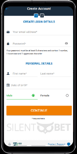 Nordicbet mobile register thru Android
