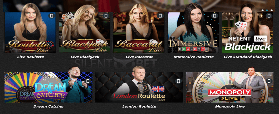 preview of novibet live casino page