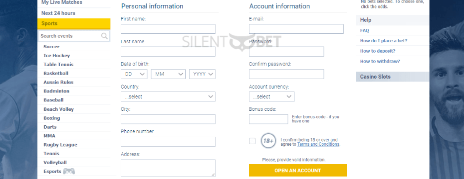 Oddsring Registration