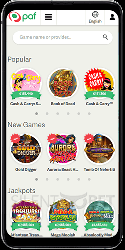Paf Casino on Android