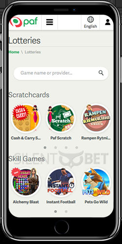 Paf Lotteries on iOS