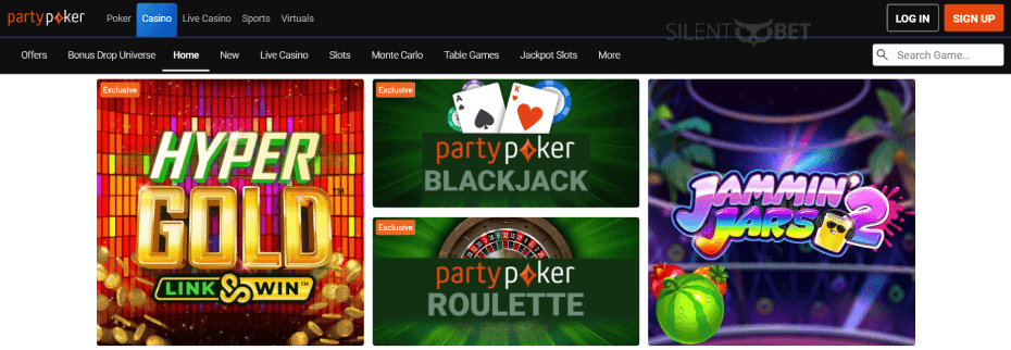 PartyPoker Casino Design