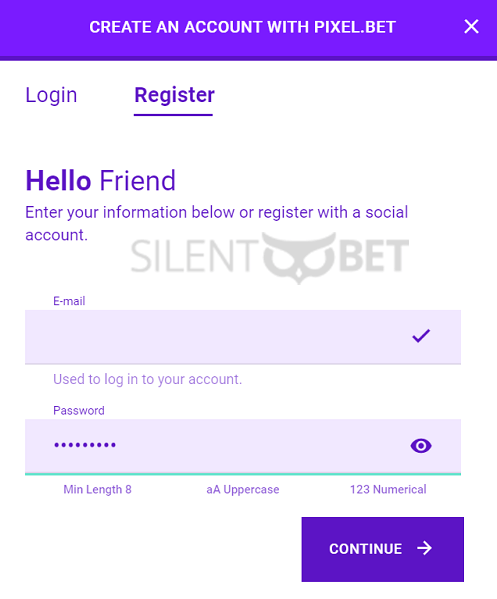 PixelBet Registration