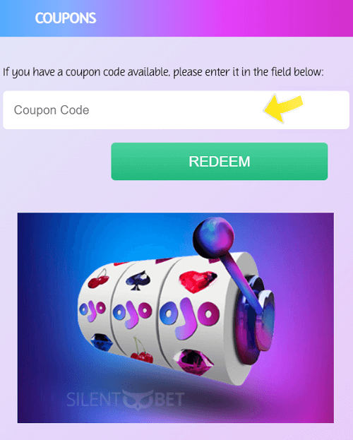 PlayOJO bonus code enter