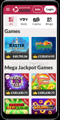 PocketWin casino app