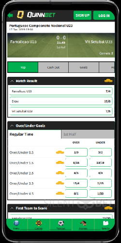 QuinnBet mobile live betting on Android