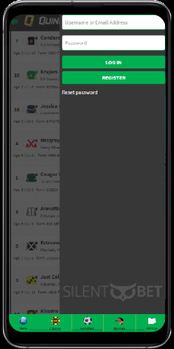 QuinnBet mobile login on Android