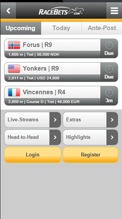 racebets mobile app for iphone